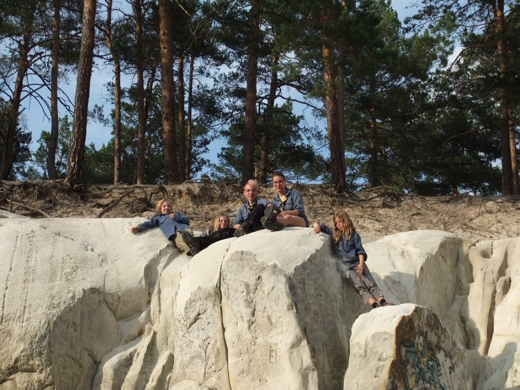 Auf dem Sandsteinfelsen